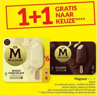 Intermarché Magnum ijsstick aanbieding