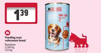 Delhaize Voeding voor volwassen hond aanbieding