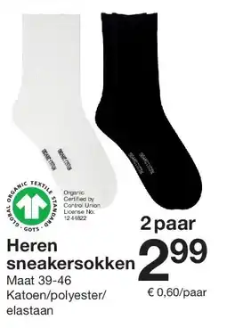 Zeeman Heren sneakersokken aanbieding