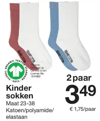 Zeeman Kinder sokken aanbieding