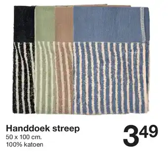 Zeeman Handdoek streep aanbieding