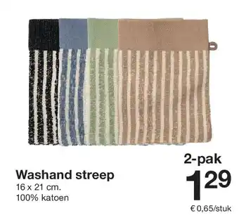 Zeeman Washand streep aanbieding