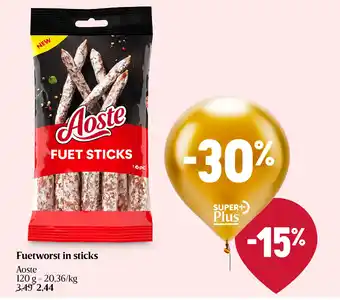 Delhaize Fuetworst in sticks aanbieding