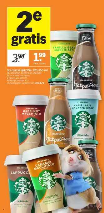 Albert Heijn Starbucks ijskoffie 220-250 ml aanbieding