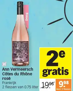 Albert Heijn Ann Vermeersch Côtes du Rhône rosé aanbieding