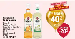 Delhaize Cocktail op basis van rum aanbieding