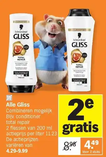 Albert Heijn Alle Gliss aanbieding