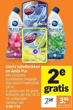 Albert Heijn Glorix toiletblokken en Ambi Pur aanbieding