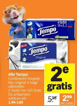 Albert Heijn Alle Tempo aanbieding