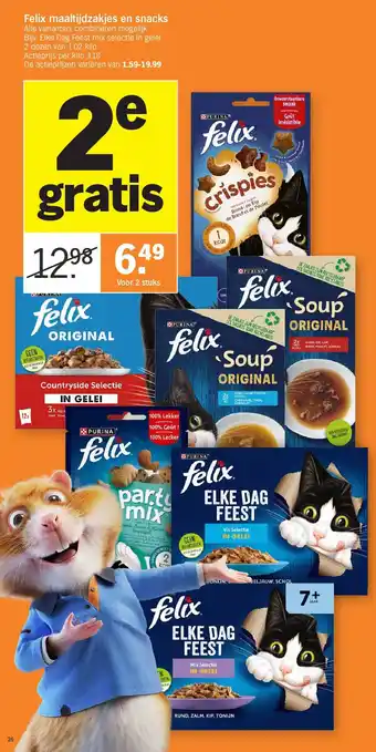 Albert Heijn Felix maaltijdzakjes en snacks aanbieding