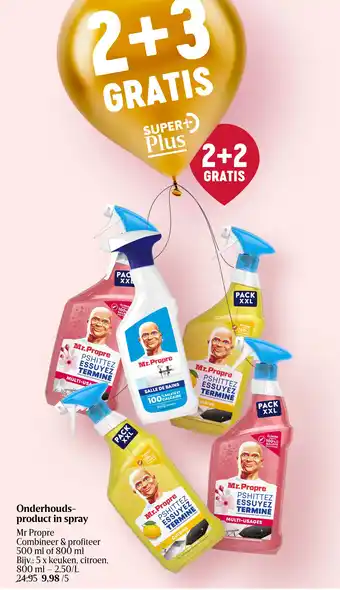 Delhaize Onderhoudsproduct in spray aanbieding