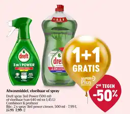 Delhaize Afwasmiddel, vloeibaar of spray aanbieding