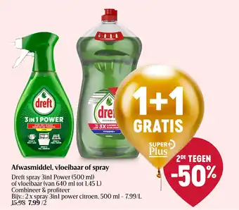 Delhaize Afwasmiddel, vloeibaar of spray aanbieding