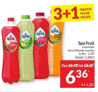 Intermarché Spa fruit limonade aanbieding