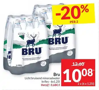 Intermarché Bru Licht bruisend mineraalwater aanbieding