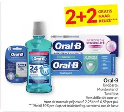 Intermarché Oral-B Tandpasta Mondwater of Tandfloss aanbieding