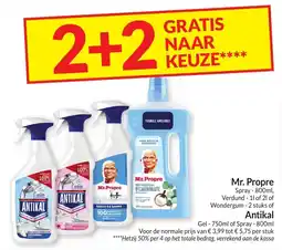 Intermarché Mr.Propre spray ,Antikal gel aanbieding