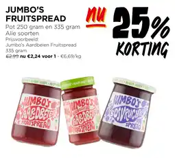 Jumbo Jumbo's fruitspread aanbieding