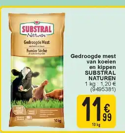 Cora Gedroogde mest van koeien en kippen SUBSTRAL NATUREN aanbieding