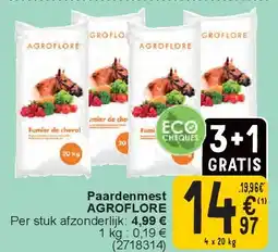 Cora Paardenmest AGROFLORE aanbieding