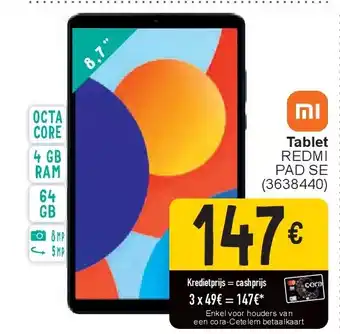 Cora Tablet REDMI PAD SE aanbieding