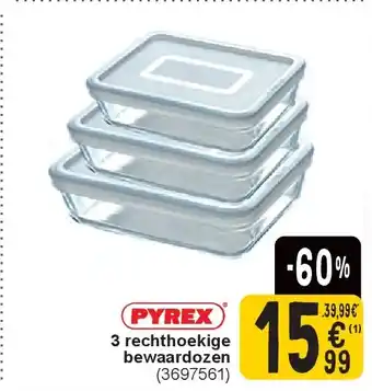 Cora 3 rechthoekige bewaardozen aanbieding