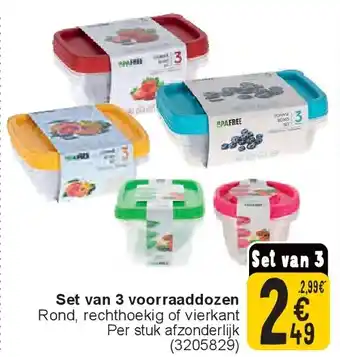 Cora Set van 3 voorraaddozen aanbieding