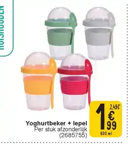 Cora Yoghurtbeker + lepel aanbieding