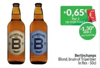 Intermarché Bertinchamps Blond bruin of Tripel bier aanbieding