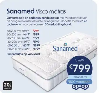 Sleepworld Sanamed Visco matras aanbieding