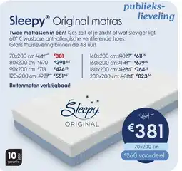 Sleepworld Sleepy Original matras aanbieding