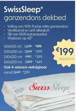 Sleepworld SwissSleep ganzendons dekbed aanbieding