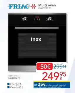 Eldi Friac Multi oven IOM 5219 IX aanbieding