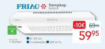 Eldi Friac Dampkap DK066W aanbieding