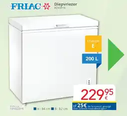 Eldi Friac Diepvriezer BDV2016 aanbieding