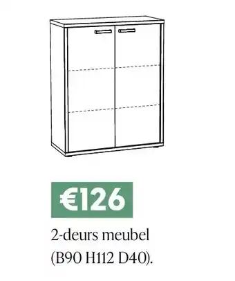 Crack 2-deurs meubel aanbieding