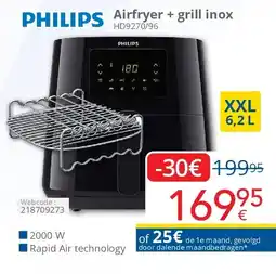 Eldi Friac Airfryer + grill inox aanbieding