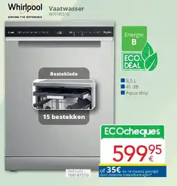 Eldi Whirlpool Vaatwasser W7FHS51X aanbieding