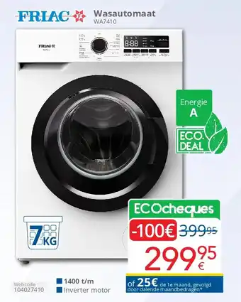 Eldi Friac Wasautomaat aanbieding