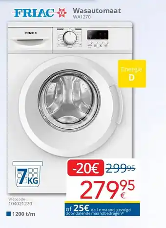 Eldi Friac Wasautomaat aanbieding