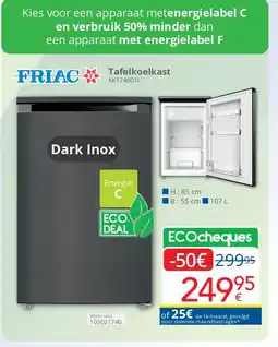 Eldi Friac Tafelkoelkast KK1740DIX aanbieding