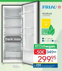 Eldi Friac Koelkast CO2916DIX aanbieding