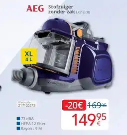 Eldi Stofzuiger zonder zak LX7-2-DB aanbieding