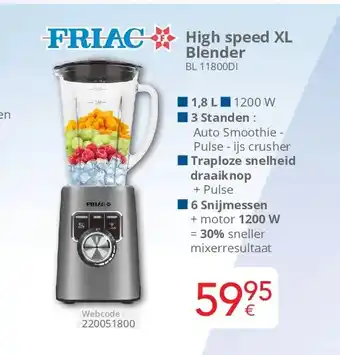 Eldi Friac High speed XL Blender aanbieding