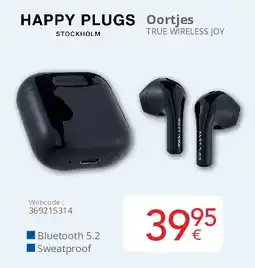 Eldi Happy Plugs Oortjes TRUE WIRELESS JOY aanbieding