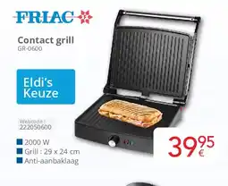 Eldi Friac Contact grill GR-0600 aanbieding