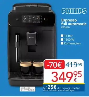 Eldi Espresso full automatic EP0820 aanbieding