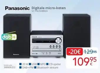 Eldi Panasonic Digitale micro-keten SC-PM250BEGS aanbieding