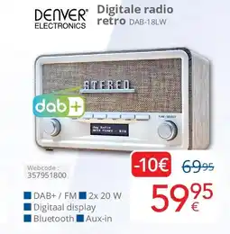 Eldi Digitale radio retro DAB-18LW aanbieding