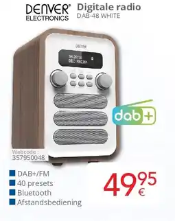 Eldi Digitale radio DAB-48 WHITE aanbieding